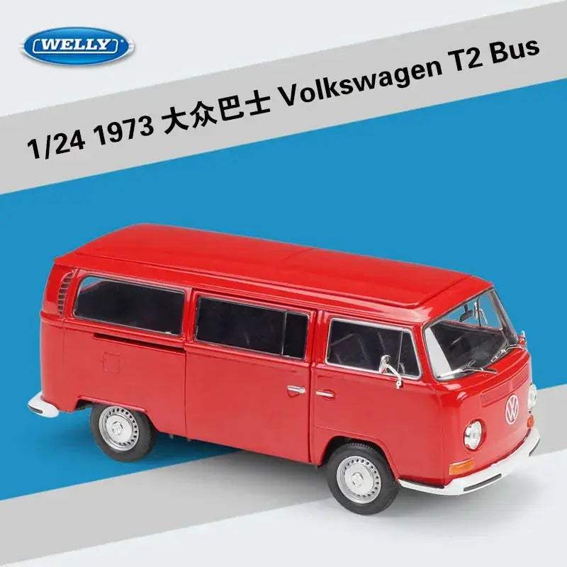 Welly 1 24 Volkswagen T1 T2 Bus Diecast Model Collectible - ToylandEU