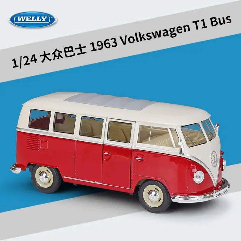 Welly 1 24 Volkswagen T1 T2 Bus Diecast Model Collectible - ToylandEU