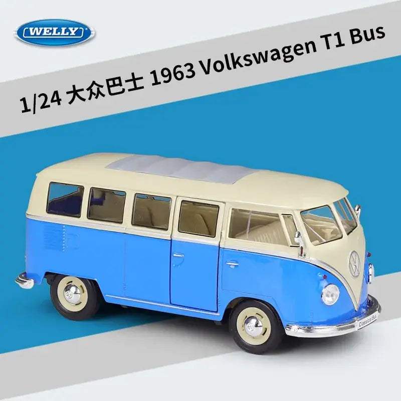 Welly 1 24 Volkswagen T1 T2 Bus Diecast Model Collectible - ToylandEU