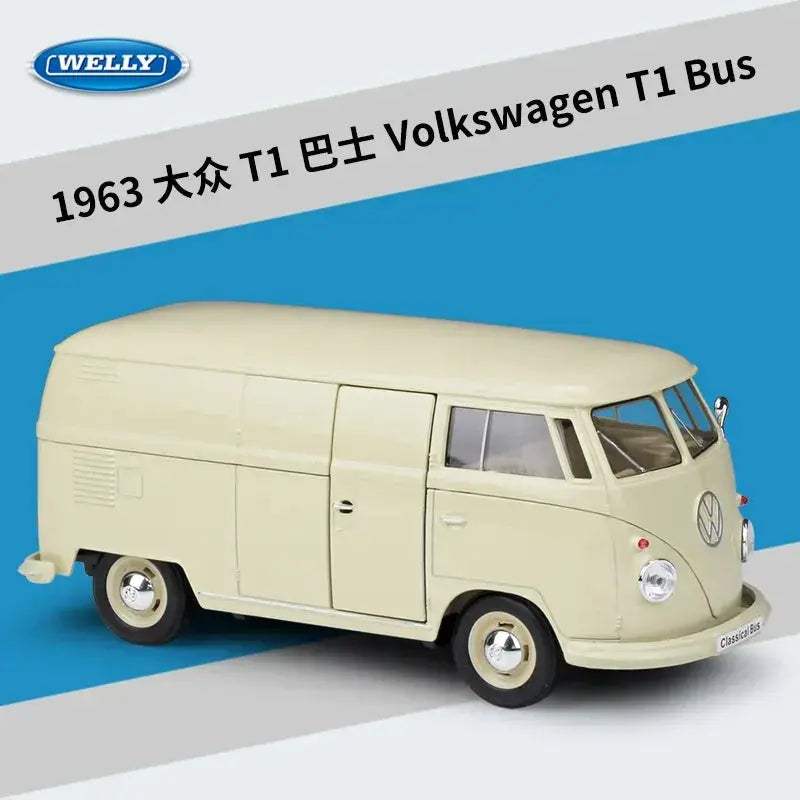 Welly 1 24 Volkswagen T1 T2 Bus Diecast Model Collectible - ToylandEU