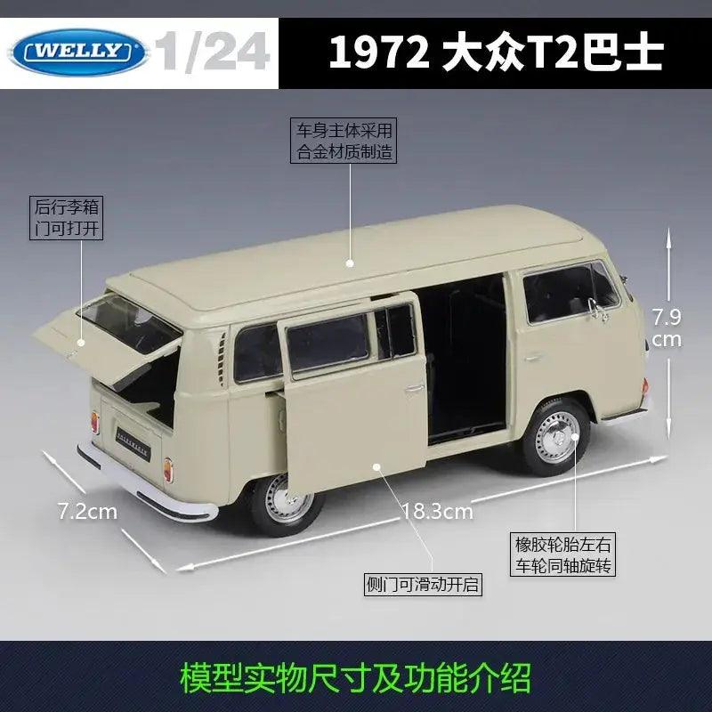 Welly 1 24 Volkswagen T1 T2 Bus Diecast Model Elite -  ToylandEU™