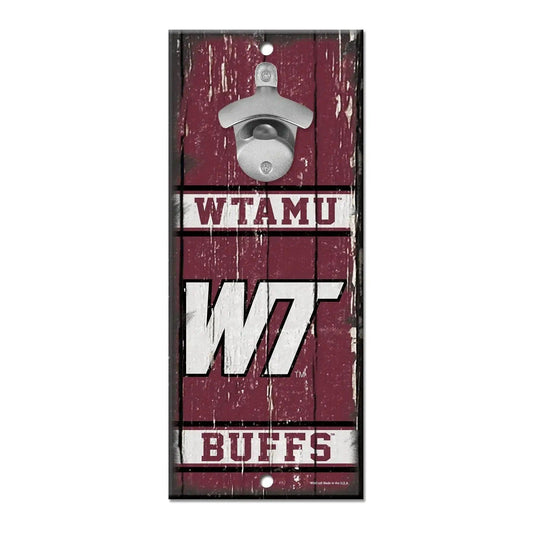  West Texas A M Buffs Wood Sign Bottle Opener 5x11 Inches -  ToylandEU™