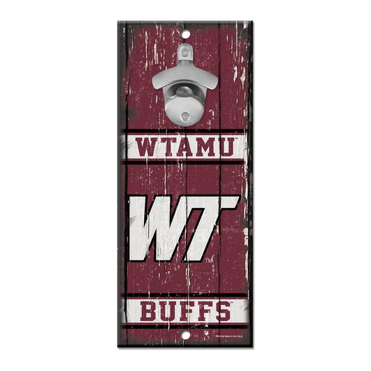 West Texas A M Buffs Wood Sign Bottle Opener 5x11 Inches - ToylandEU