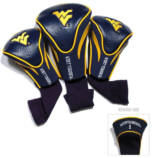 West Virginia Mountaineers 3 Contour Golf Headcover Set - ToylandEU