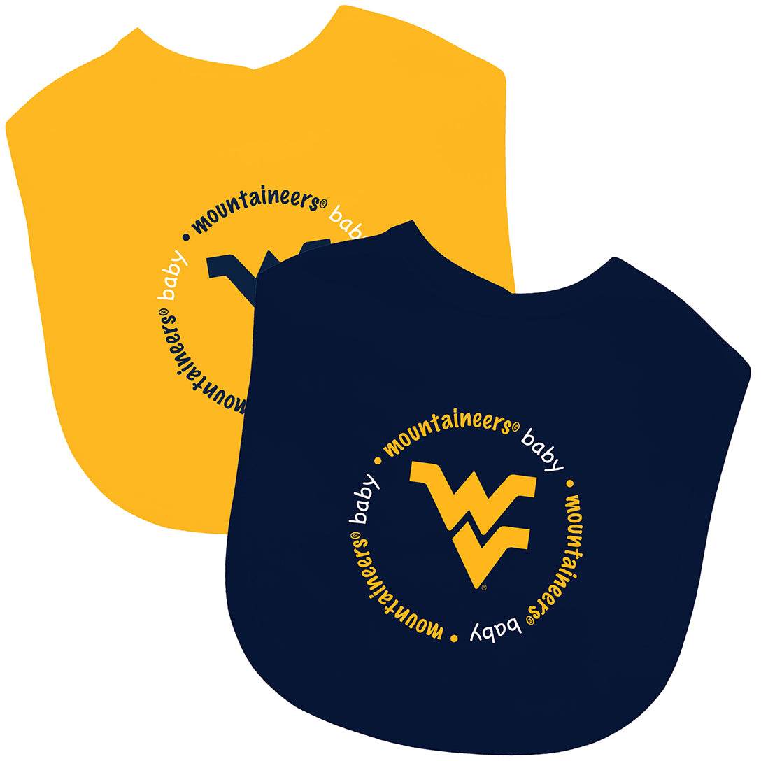 West Virginia Mountaineers Baby Bibs 2 Pack Unisex - ToylandEU