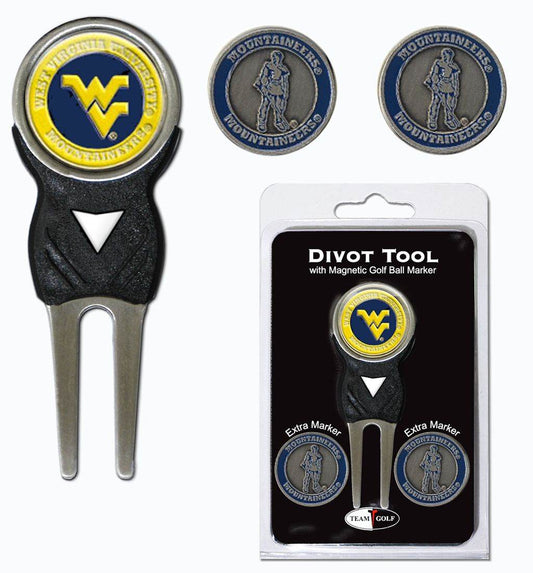 West Virginia Mountaineers Divot Tool With 3 Markers - ToylandEU