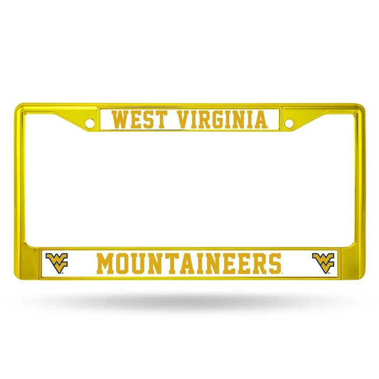  West Virginia Mountaineers License Plate Frame Metal Yellow -  ToylandEU™