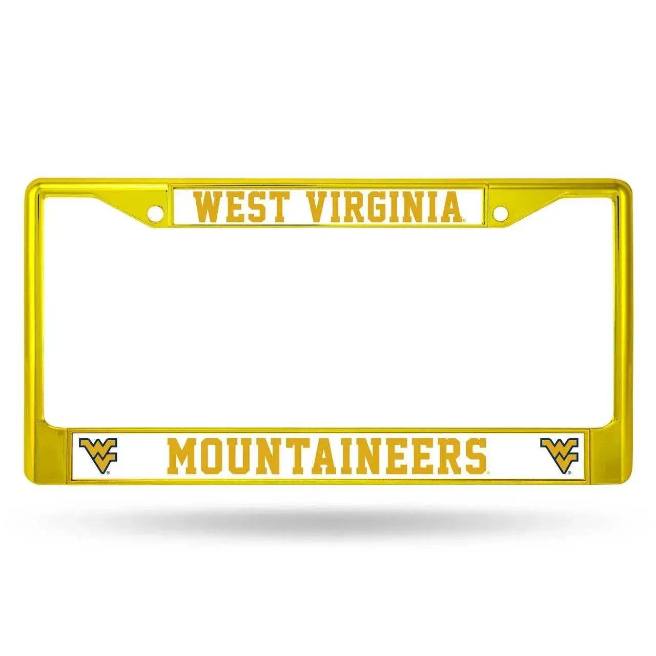 West Virginia Mountaineers License Plate Frame Metal Yellow - ToylandEU