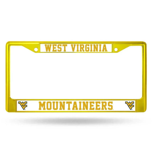  West Virginia Mountaineers License Plate Frame Metal Yellow -  ToylandEU™