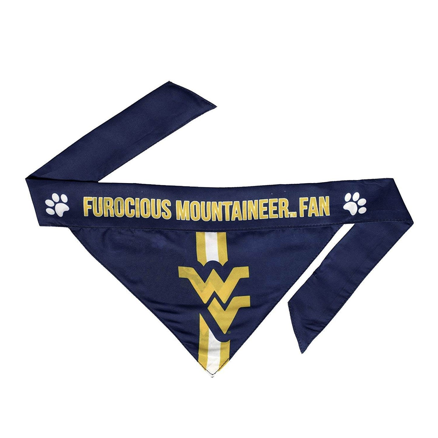 West Virginia Mountaineers Pet Bandanna Size L Two In One - ToylandEU