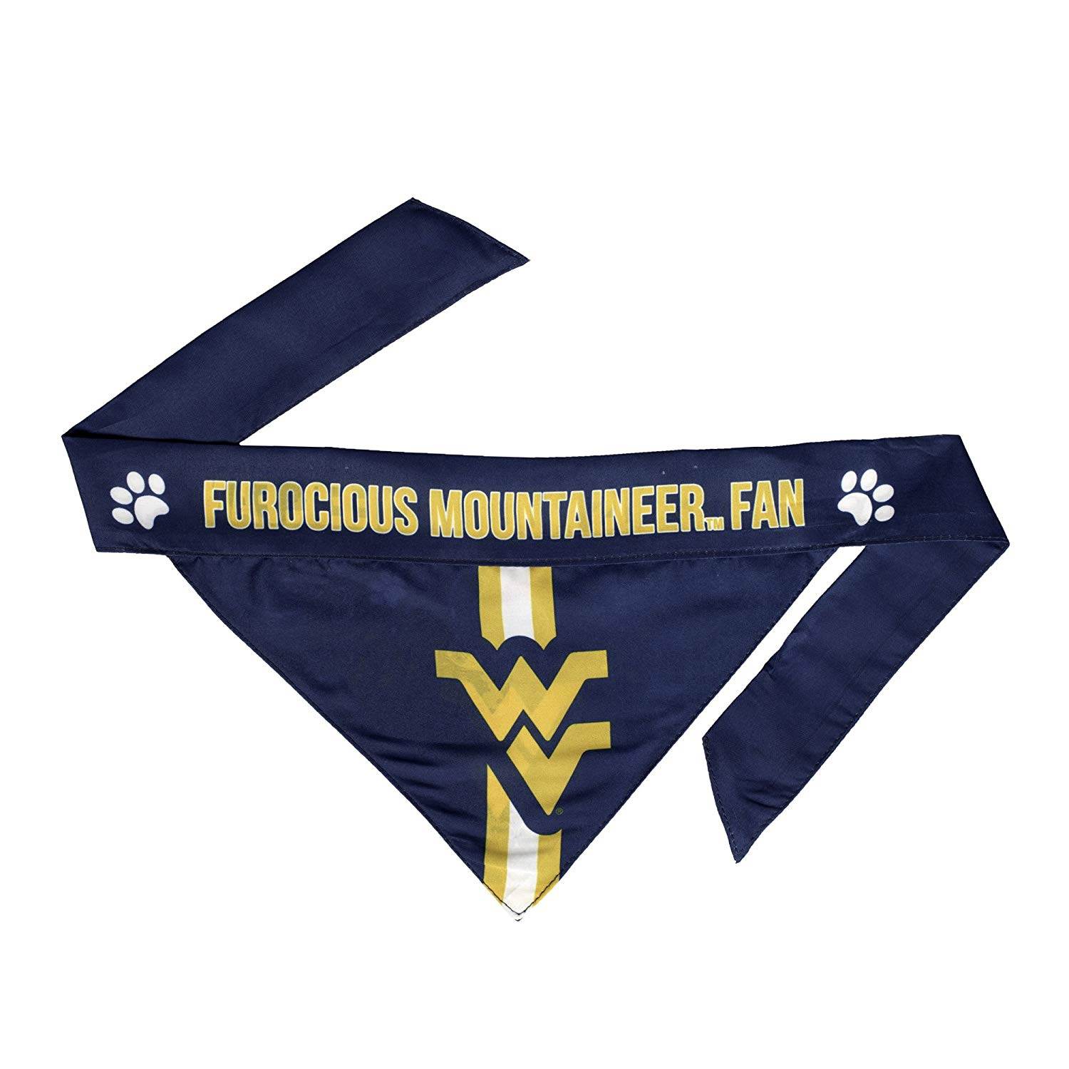West Virginia Mountaineers Pet Bandanna Size L Two In One - ToylandEU