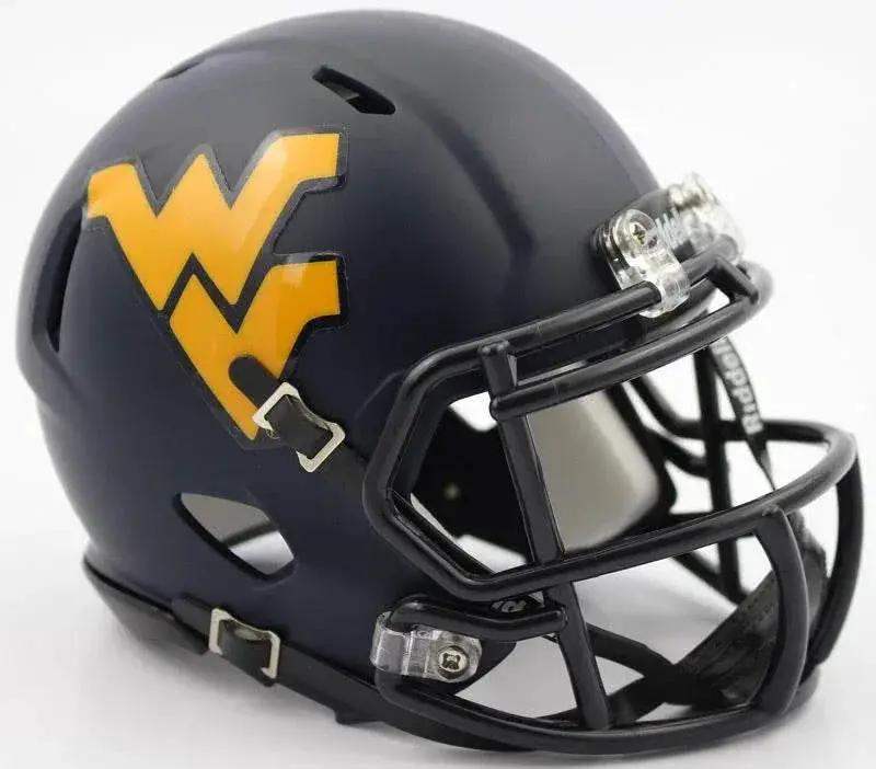 West Virginia Mountaineers Riddell Mini Helmet Satin Speed - ToylandEU