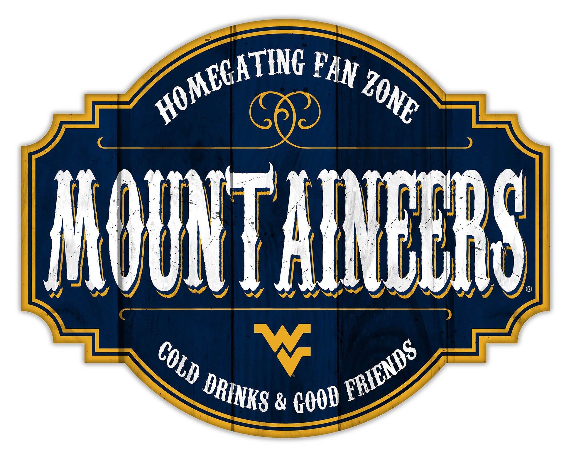 West Virginia Mountaineers Wood Sign 12 Homegating Tavern - ToylandEU