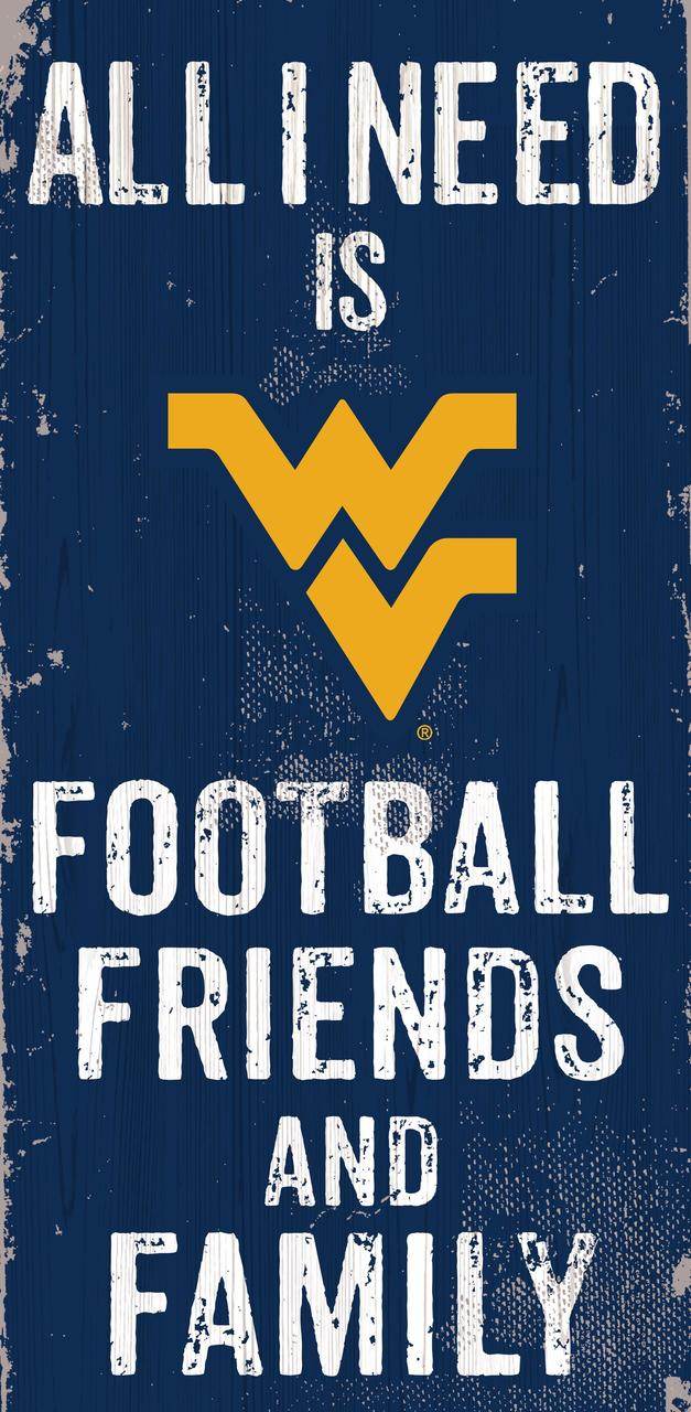 West Virginia Mountaineers Wood Sign 6x12 Football Friends - ToylandEU