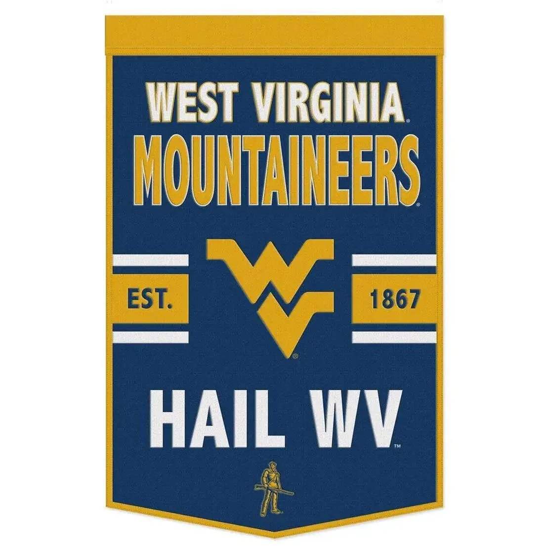  West Virginia Mountaineers Wool Banner 24x38 Dynasty Slogan -  ToylandEU™