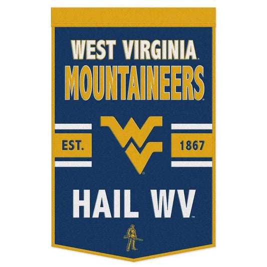  West Virginia Mountaineers Wool Banner 24x38 Dynasty Slogan -  ToylandEU™