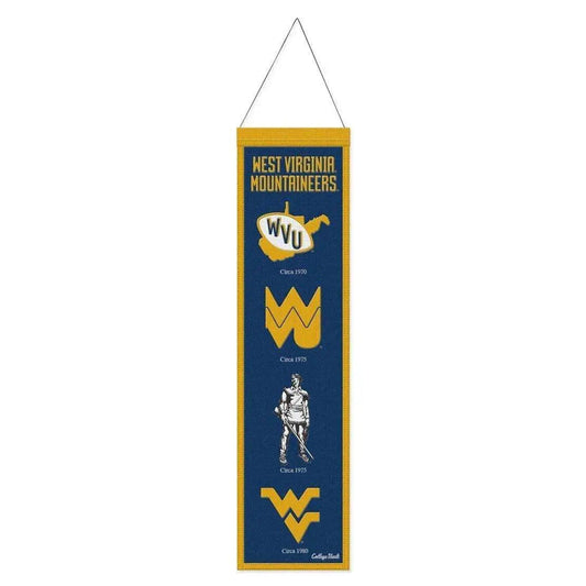 West Virginia Mountaineers Wool Banner 8x32 Heritage -  ToylandEU™