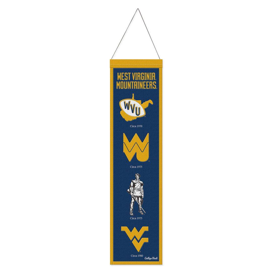 West Virginia Mountaineers Wool Banner 8x32 Heritage - ToylandEU
