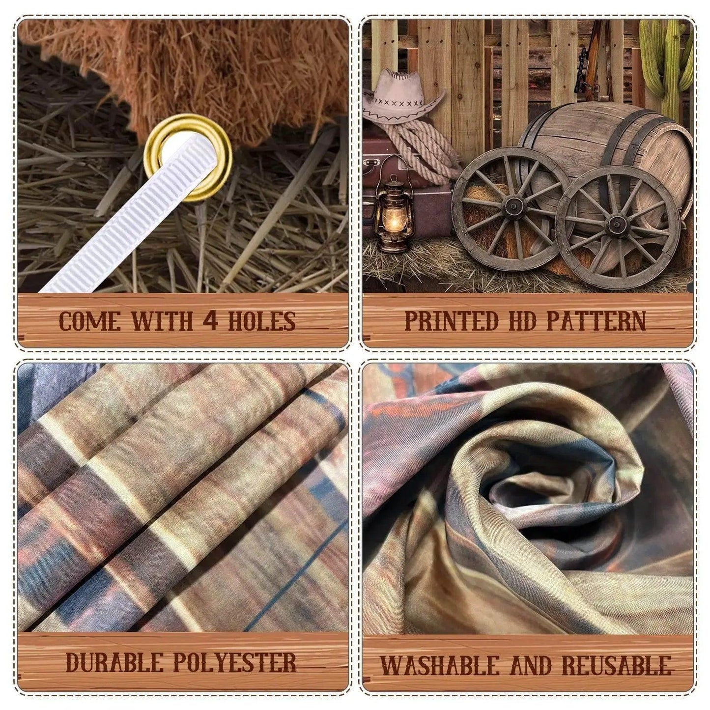  Western Cowboy Backdrop 7x5ft for Wild West Parties -  ToylandEU™
