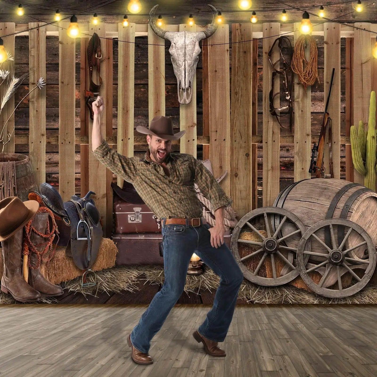  Western Cowboy Backdrop 7x5ft for Wild West Parties -  ToylandEU™