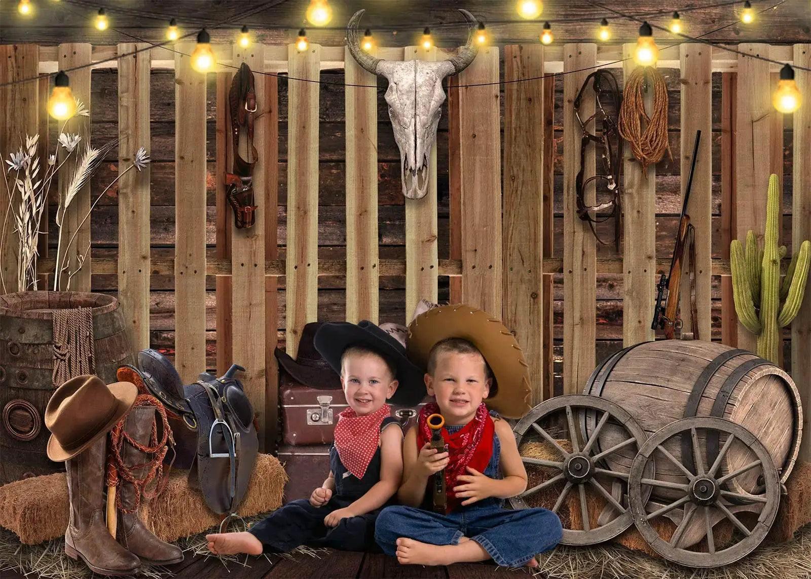  Western Cowboy Backdrop 7x5ft for Wild West Parties -  ToylandEU™