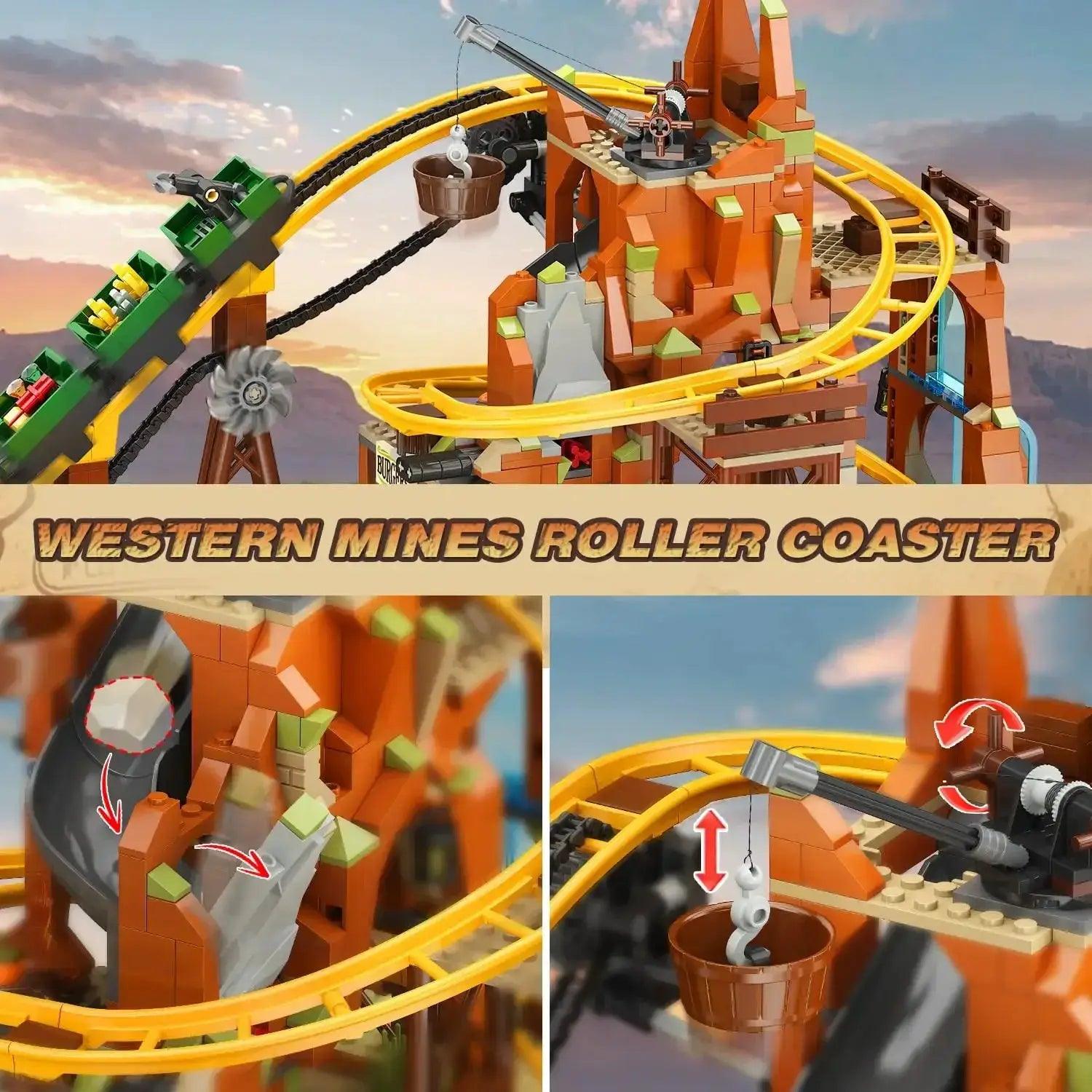  Western Roller Coaster Building Set Mine Train Lego -  ToylandEU™