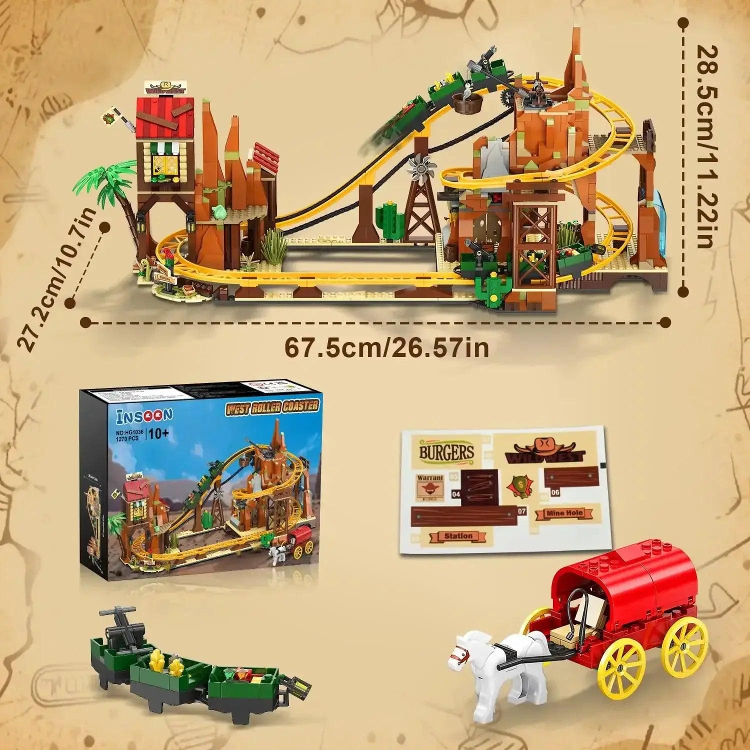  Western Roller Coaster Building Set Mine Train Lego -  ToylandEU™