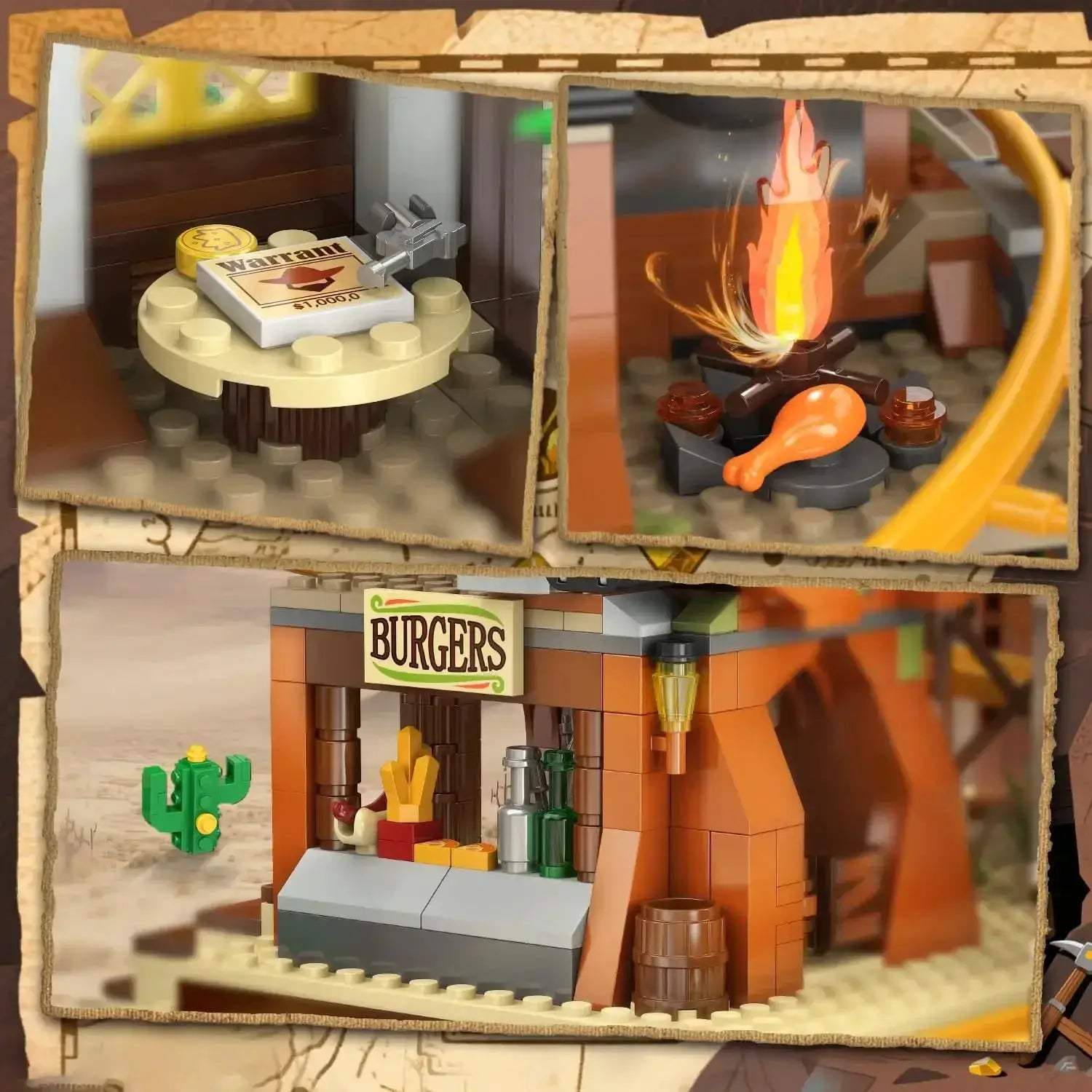 Western Roller Coaster Building Set With Mine Train Chain Drive - ToylandEU