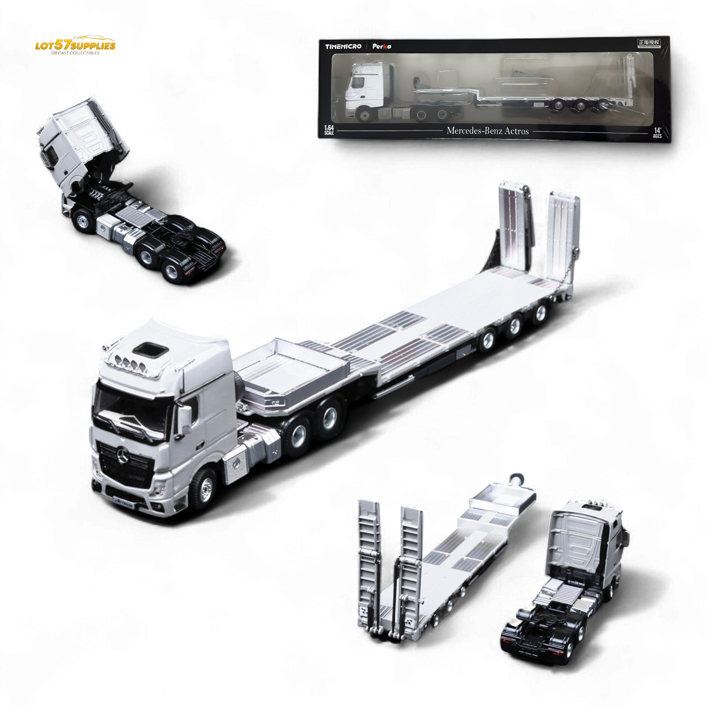 Diecast Mercedes-Benz Flatbed Diecast Truck 1:64 Scale Highly Detailed