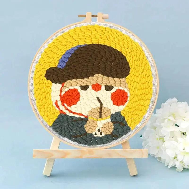  Whimsical Cartoon Punch Needle Embroidery Kit for Creative Home Decor -  ToylandEU™