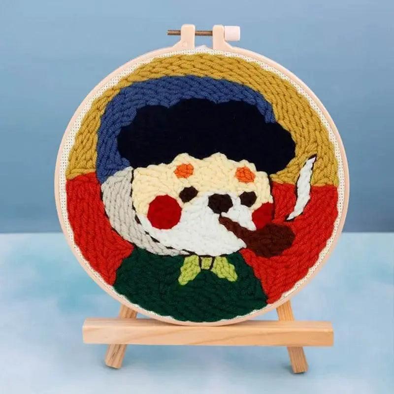  Whimsical Cartoon Punch Needle Embroidery Kit for Creative Home Decor -  ToylandEU™