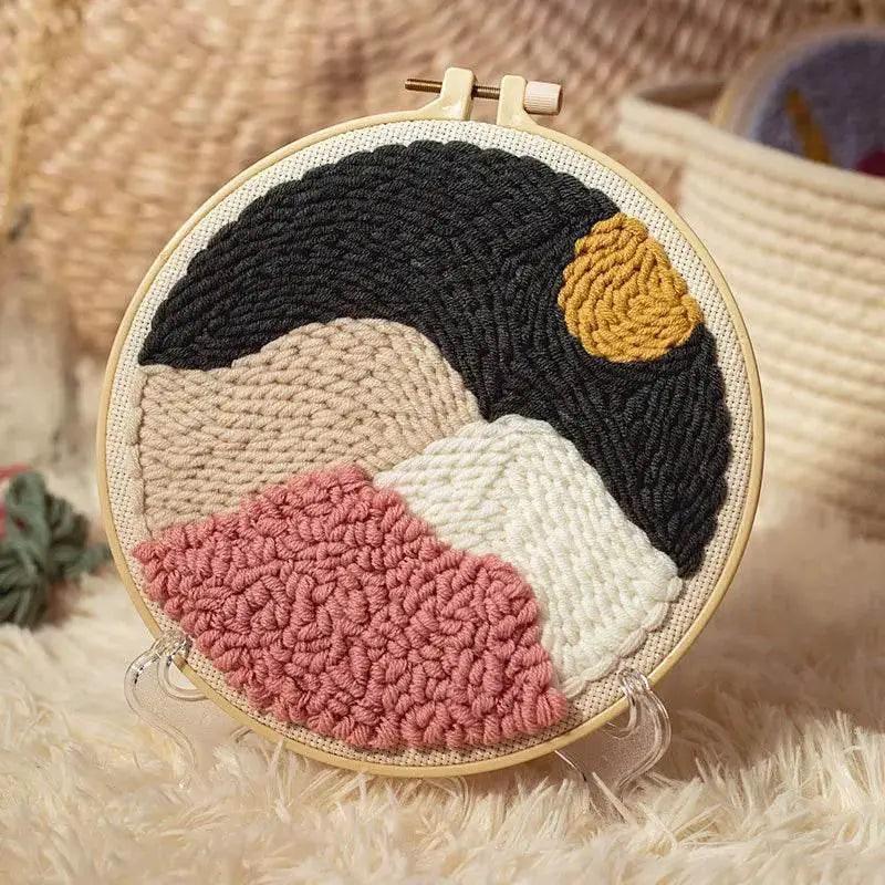  Whimsical Cartoon Punch Needle Embroidery Kit for Creative Home Decor -  ToylandEU™