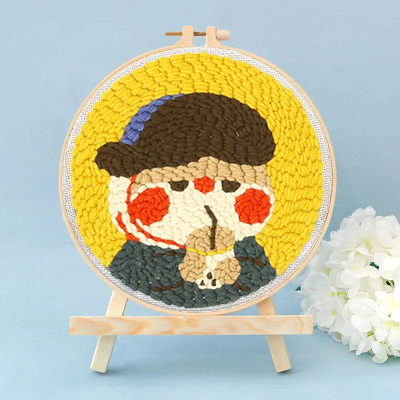Whimsical Cartoon Punch Needle Embroidery Kit for Creative Home Decor - ToylandEU
