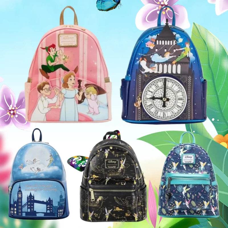 Whimsical Mini Backpack With Double Strap Second Star Glow You Can Fly Teal 70th Anniversary For Women - ToylandEU