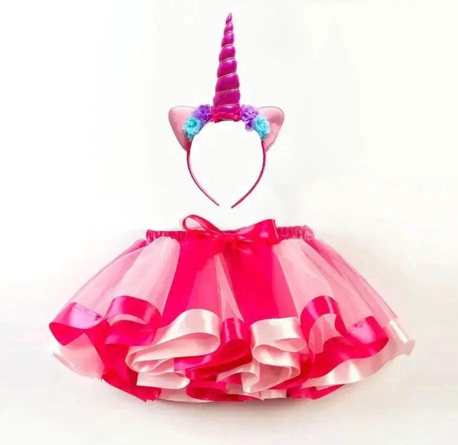  Whimsical Rainbow Unicorn Tutu Dress & Headband - Kids' Fantasy Costume -  ToylandEU™