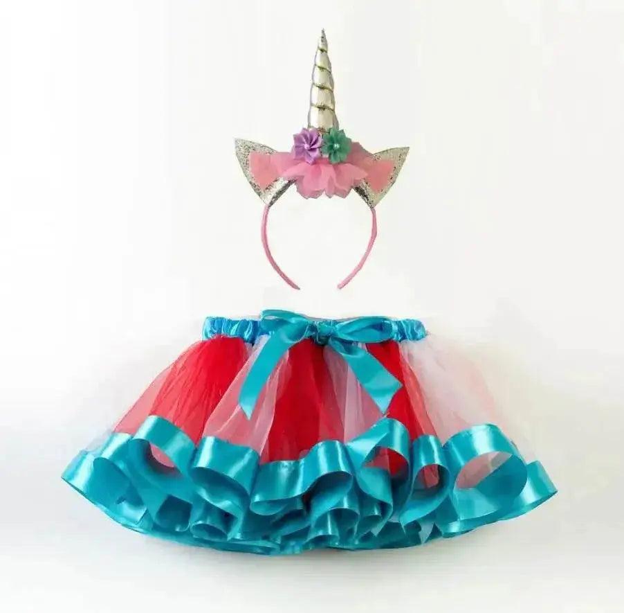  Whimsical Rainbow Unicorn Tutu Dress & Headband - Kids' Fantasy Costume -  ToylandEU™