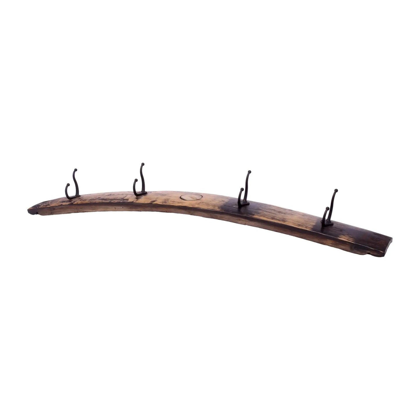  Whiskey Barrel Coat Rack With 4 Metal Hooks Rustic -  ToylandEU™