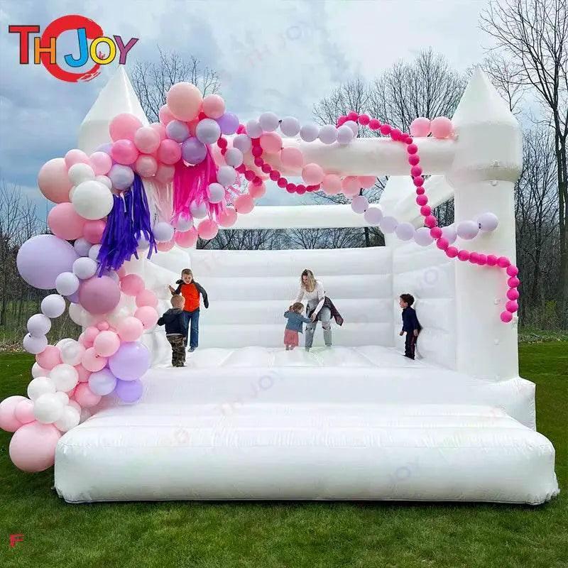  White Bounce House Pink Bouncer Wedding Party Bouncy Castle -  ToylandEU™