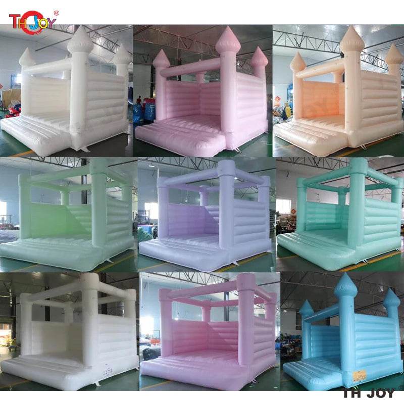 White Bounce House Pink Bouncer Wedding Party Bouncy Castle - ToylandEU