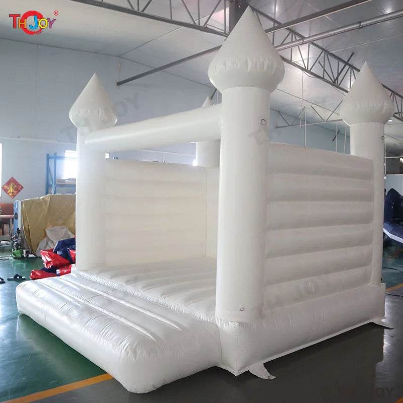 White Bounce House Pink Bouncer Wedding Party Bouncy Castle - ToylandEU