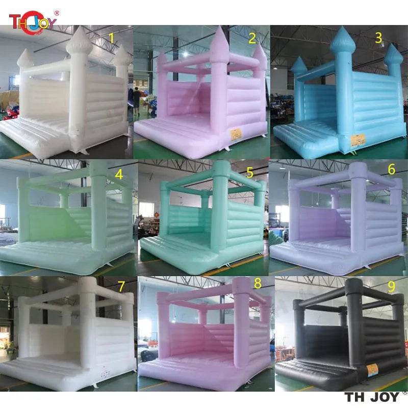 White Bounce House Pink Bouncer Wedding Party Bouncy Castle - ToylandEU