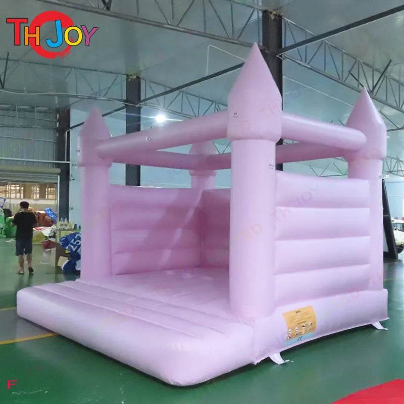 White Bounce House Pink Bouncer Wedding Party Bouncy Castle - ToylandEU