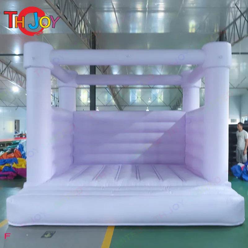 White Bounce House Pink Bouncer Wedding Party Bouncy Castle - ToylandEU