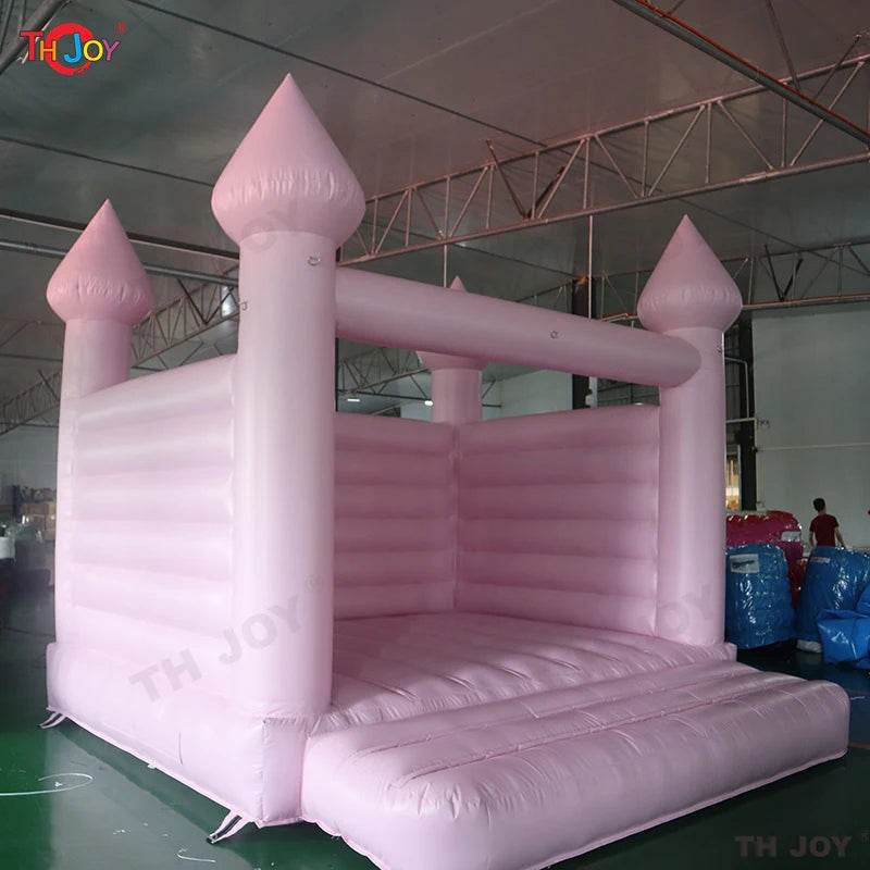 White Bounce House Pink Bouncer Wedding Party Bouncy Castle - ToylandEU