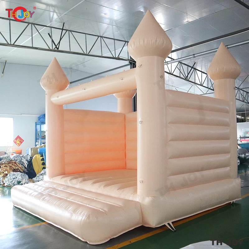 White Bounce House Pink Bouncer Wedding Party Bouncy Castle - ToylandEU