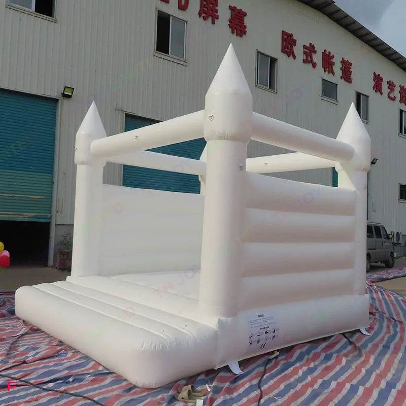 White Bounce House Pink Bouncer Wedding Party Bouncy Castle - ToylandEU