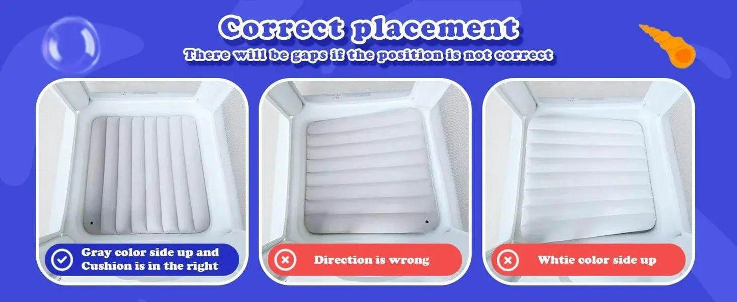  White Bounce House with Pump Kids Ball Pit Playhouse -  ToylandEU™