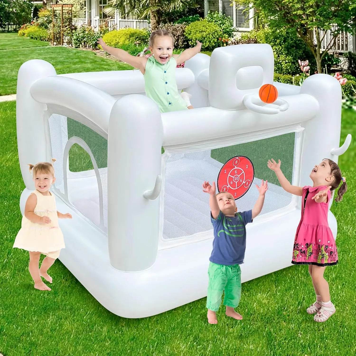 White Bounce House with Pump Kids Ball Pit for 3-6 - ToylandEU