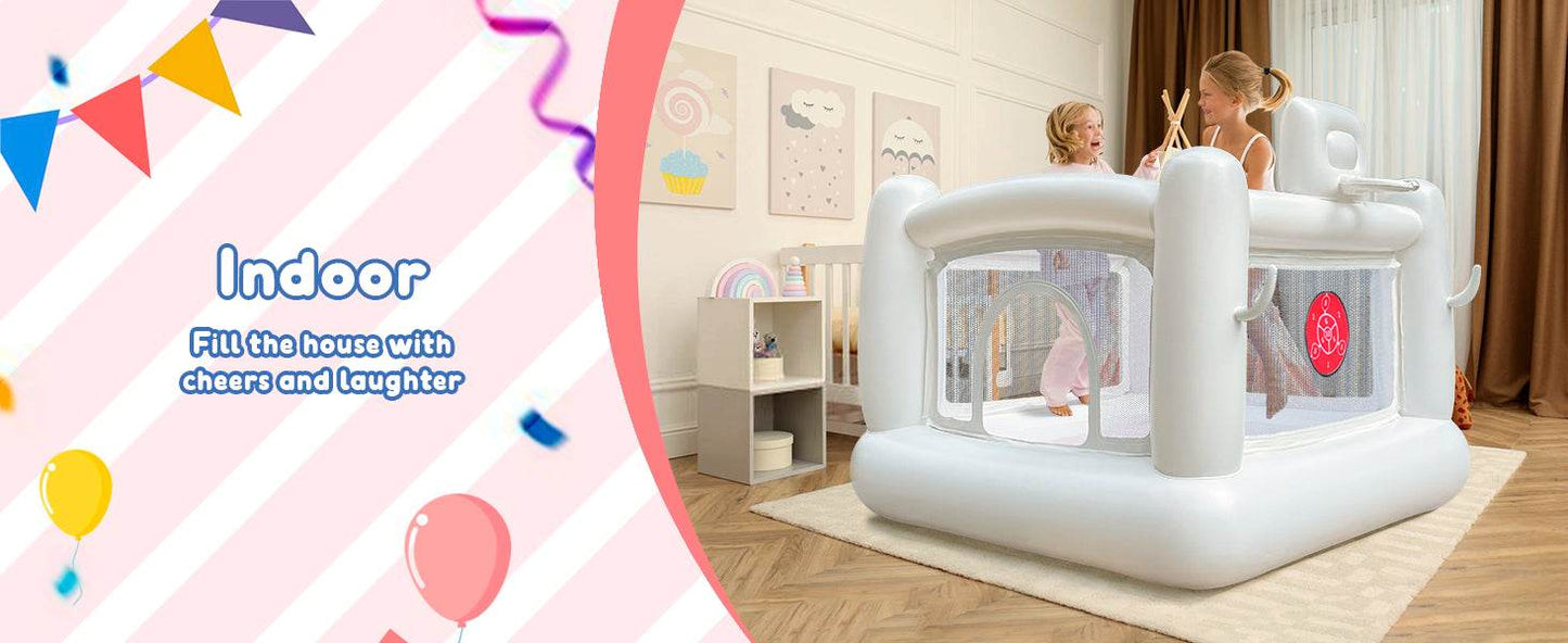 White Bounce House with Pump Kids Ball Pit for 3-6 - ToylandEU