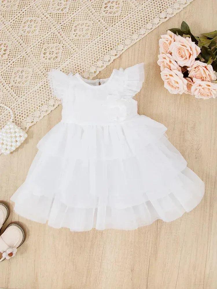  White Gauze Baby Baptism Dress For Special Occasions -  ToylandEU™